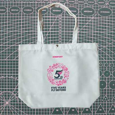 VbusiF48 Anniversary celebration Cavas Shopping Bag
